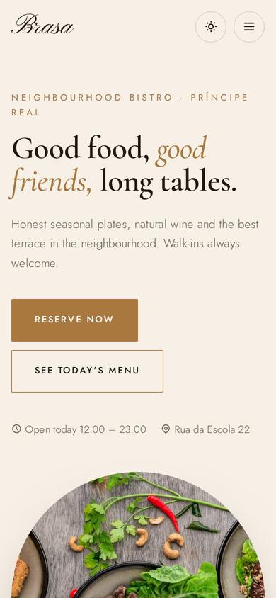 Brasa on mobile