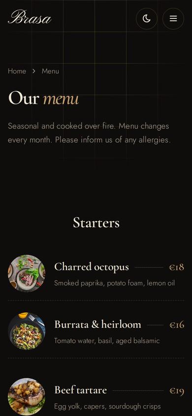 Brasa on mobile